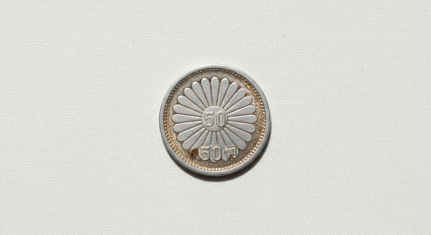 「大正小型50銭銀貨」の解説イメージ — 近代貨幣
