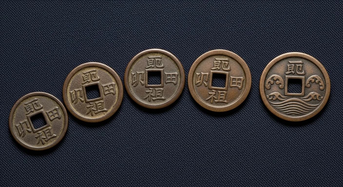寛永通宝 — 江戸時代を通じて日本最多量産された穴銭、庶民の日常経済を支えた一文銭
