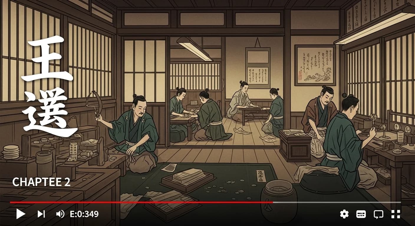 戦国時代の撰銭令にまつわる歴史的場面（第2章）