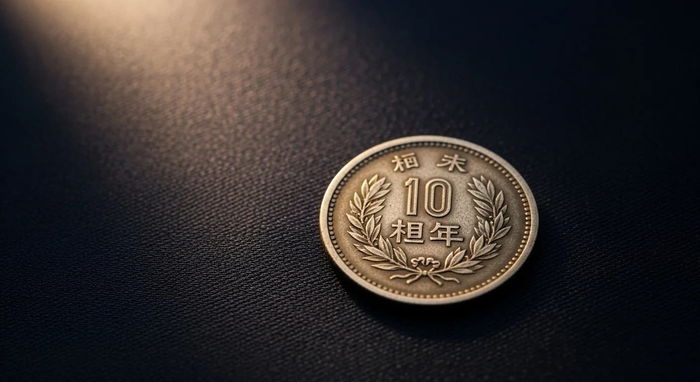 昭和10銭ニッケル貨の表面と裏面